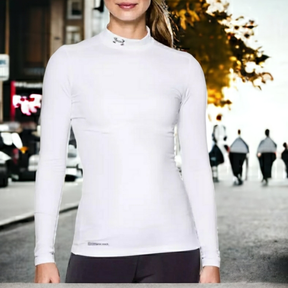 Under Armour Compression Under Layer Mockneck Athletic Outdoors Top Medium - Picture 11 of 11
